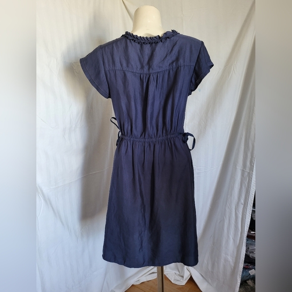 American Eagle Outfitters  Blue Ruffle Dress, Size Medium - Picture 6 of 8